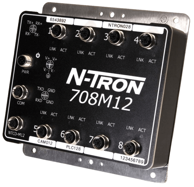 Red Lion Industrial Ethernet Switch, 708M12